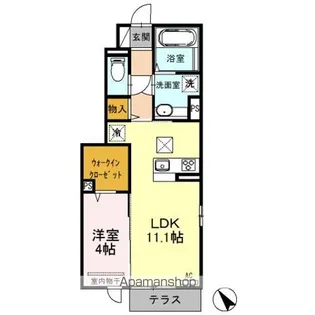 フォレストパークサイド野間島【101号室】の間取り