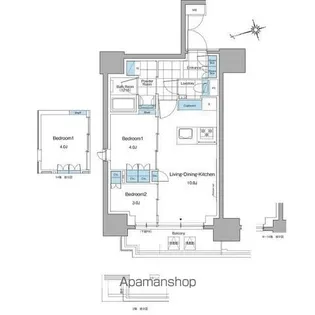 ルフォンプログレ本郷三丁目【13階】の間取り
