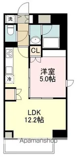 プラウドフラット五橋【5階】の間取り