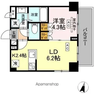 ロイジェント西新井【2階】の間取り