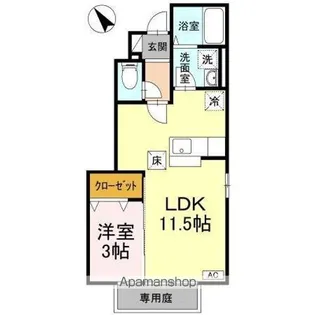 ハイム M・Y A【1階】の間取り