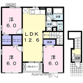 メゾン サンパティークⅡ【2階】の間取り
