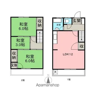 藤原ハイツ【4号号室】の間取り