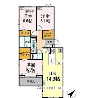 D CRAFT 谷田【1階】の間取り