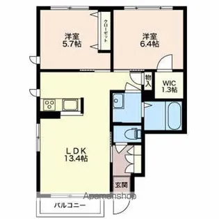 長野県長野市大字富竹【アパート】の間取り