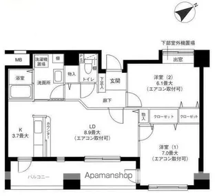 アネシス 横浜【6階】の間取り