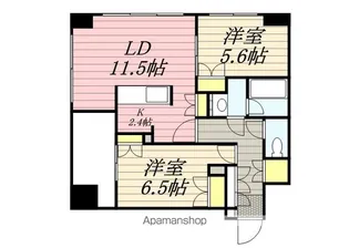 ラフィネタワー札幌南3条【8階】の間取り