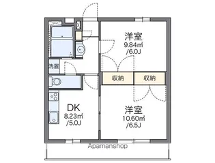 レオパレス翔【2階】の間取り