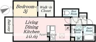 リベルテ高木【103号室】の間取り