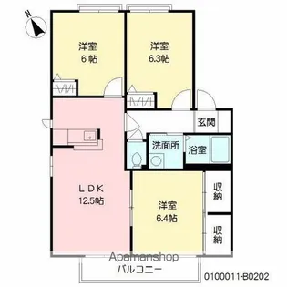 パークヴィレッジ B棟【2階】の間取り