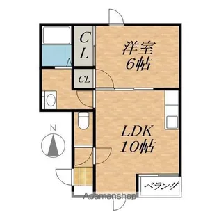 ハイツAKI【2階】の間取り