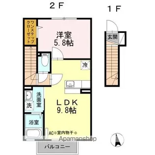 ハイネス城下【2階】の間取り