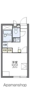 レオパレスグリーンコート寺家【203号室】の間取り