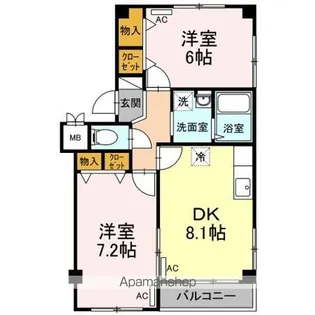メイプル小岩【1階】の間取り