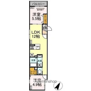セレスティア柴又III【3階】の間取り