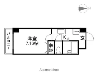 ジュネス医大東【7階】の間取り