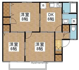 セジュール花菱A棟【101号室】の間取り