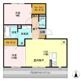 PIXIE HOLLOW B棟【305号室】の間取り