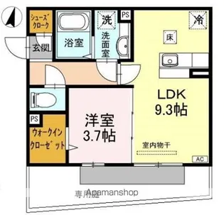 ラ・メージュ倉敷【1階】の間取り
