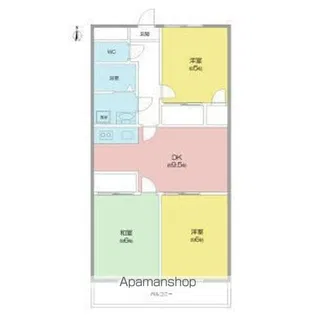サンモール西鳥【3階】の間取り