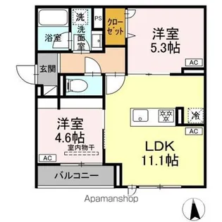 セレスティア荒川N【3階】の間取り