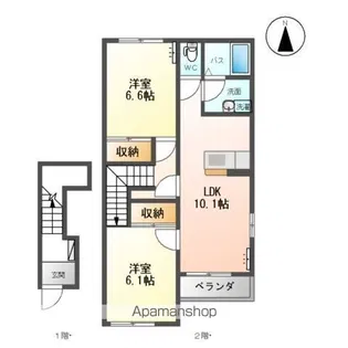 ピュアステージ エム【2階】の間取り