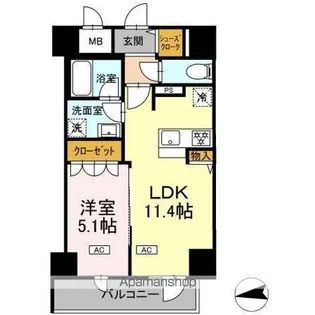 仮)DーRООM二十人町【2階】の間取り