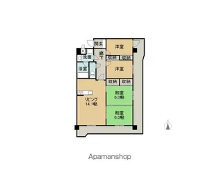 スカイレジデンシア山王【703号室】の間取り