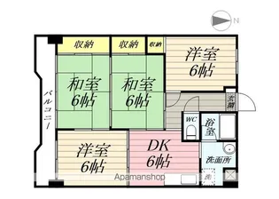 ハイタウンみずほⅢ【722号室】の間取り
