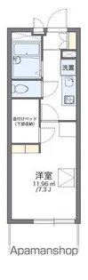 レオパレスセントグレースB【110号室】の間取り