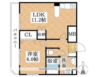 パルテプエンテ【101号室】の間取り