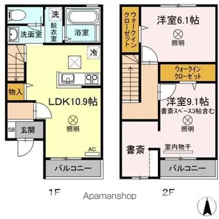 カサ ベルデ【1階】の間取り
