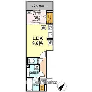 ルサンティエ本郷Ⅱ【1階】の間取り