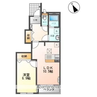 メゾンきたたかた【1階】の間取り
