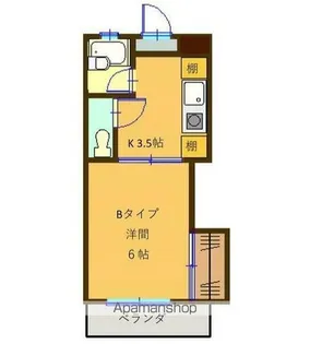 エステート鎌田Ⅱ【1階】の間取り