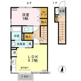 セジュール藤木【2階】の間取り