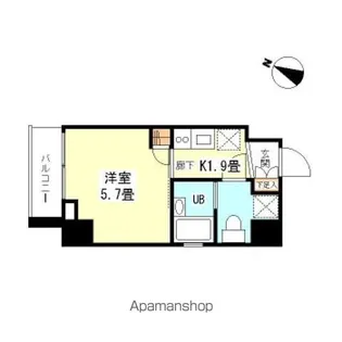 シンシア芝浦LUNETTA【4階】の間取り
