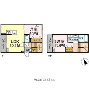 セレスティア皿沼【2階】の間取り