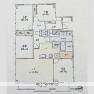シーアイマンション円山【13階】の間取り