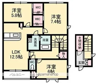 ベイパートレイル【2階】の間取り