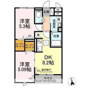 セジュール西台2【1階】の間取り