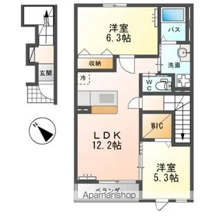 メルヴェーユ【2階】の間取り