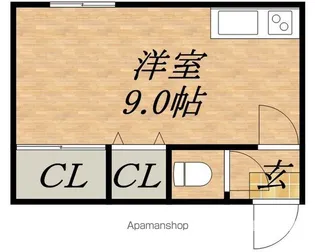 ホワイト豊栄【3号室】の間取り