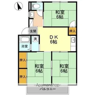 シャンドール竹腰【2階】の間取り