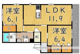 ベルフレージュ【1階】の間取り