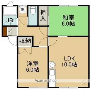 コーポ北斗【202号室】の間取り