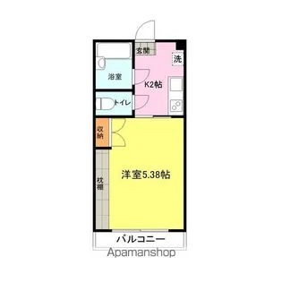ヴィラ一の宮【302号室】の間取り
