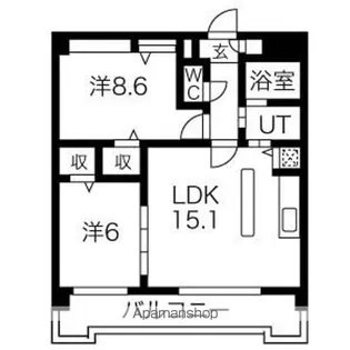 ピオーネ覚王山【3階】の間取り