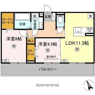 シエル原田【3階】の間取り