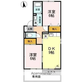 セジュール松縄 C・D棟【1階】の間取り